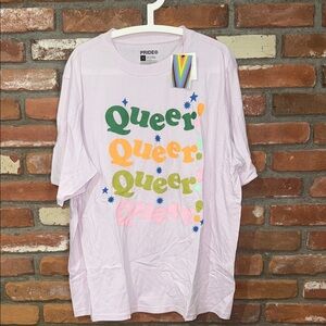 White Graphic QUEER T-Shirt